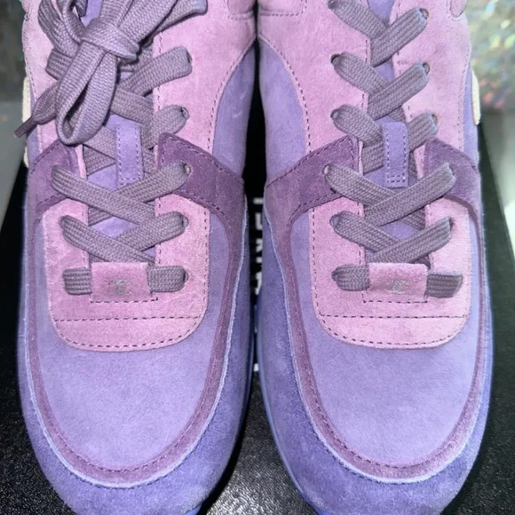 Chanel purple trainers